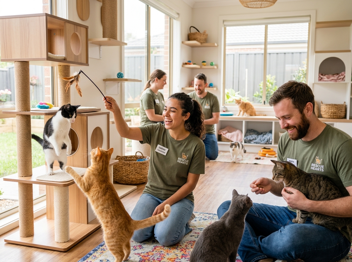 Volunteers Helping Rescue Cats
